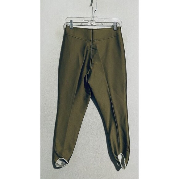 Vintage Fera Skiwear Pants Womens 10 Gold Stirrup Stretch Alpine Outdoors 90s - Picture 4 of 8